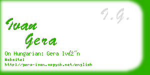 ivan gera business card